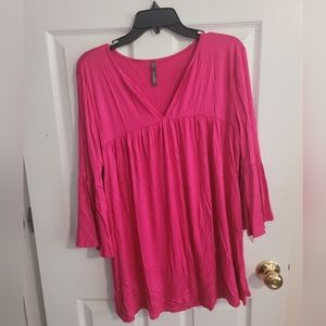Good Day Pink Fushia Babydoll Blouse Top